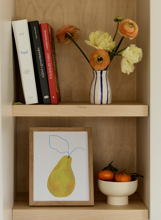 Pear Study in Blue, Poster