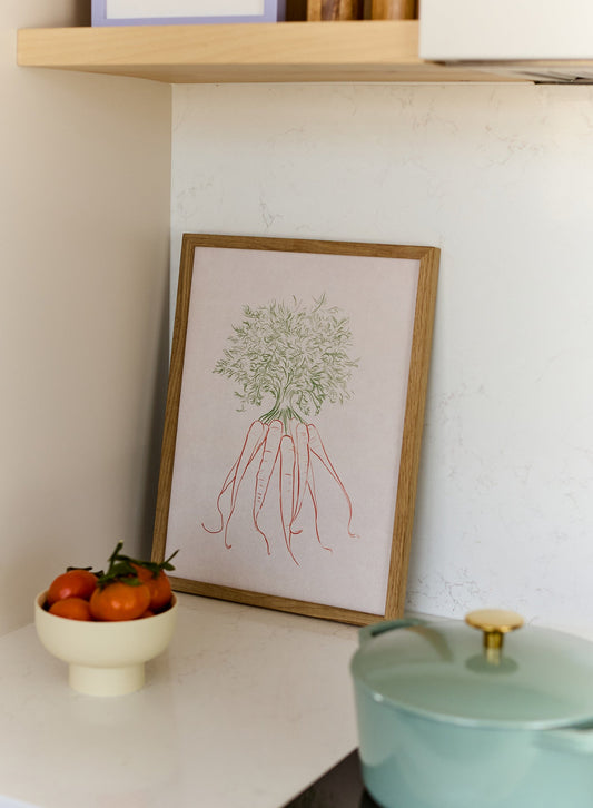 Line Drawn Carrots, Poster